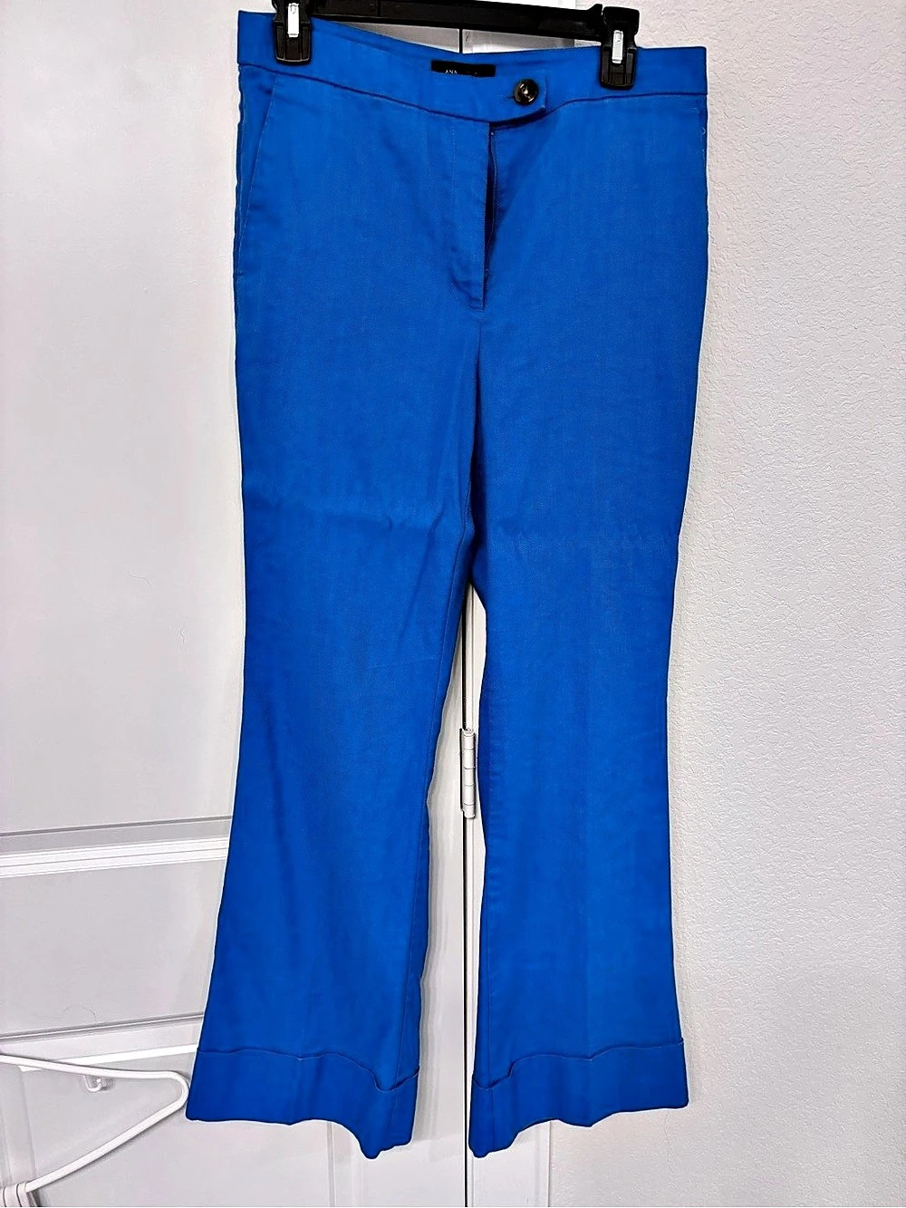 Ann Taylor Blue Flare Pants Size 6 Like New